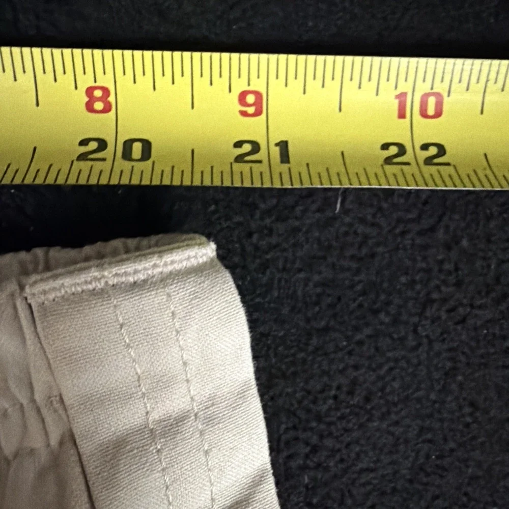 LL Bean Mens Cargo Pants 42x30 Light Khaki Comfort Waist Cotton Utility 191819